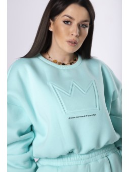 komplet dresowy z bluzą crop top -  omnimoda.pl