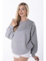 bluza z wyszywanym napisem -  omnimoda.pl