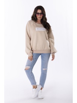 bluza oversize z naszywką -  omnimoda.pl