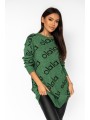 Sweter w graficzny print -  omnimoda.pl